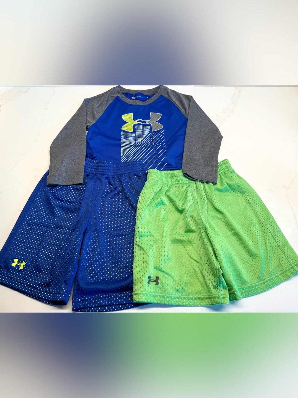 Boys Under Armour 3T Athletic Bundle Shirt & 2 Shorts